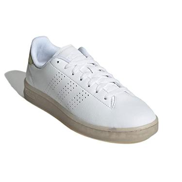 Imagem de adidas Tênis feminino Advantage Ecogrind, Branco/Bege Areia/Bege Areia, 9