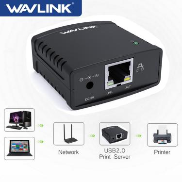 Imagem de Adaptador de Alimentação para Impressoras de Rede Wavlink-LAN  Servidor de Impressão LRP  Hub USB