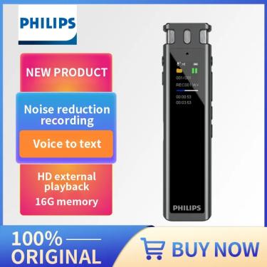 Imagem de Philips-gravador de voz digital  mav  longa distância  gravação áudio  mp3 player  redução de ruído