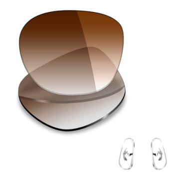 Imagem de Mryok Lentes de reposição polarizadas e peças de nariz para Ray-Ban RB4334D 55 mm - matiz marrom gradiente