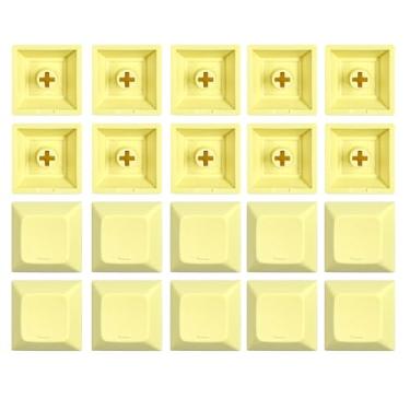 Imagem de GREYWAWA 20 peças PBT teclas DSA 1U suplemento em branco para teclado mecânico de jogos