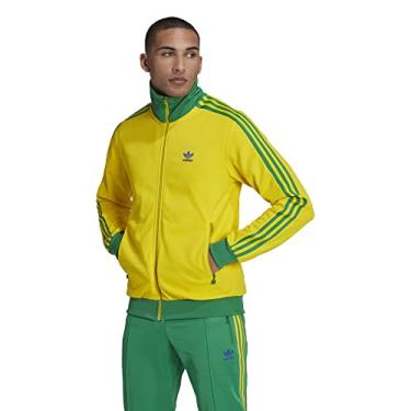 Imagem de adidas Originals Camiseta masculina BECKENBAUER TRACK, Team Yellow/Team Green/Azul negrito, XXG