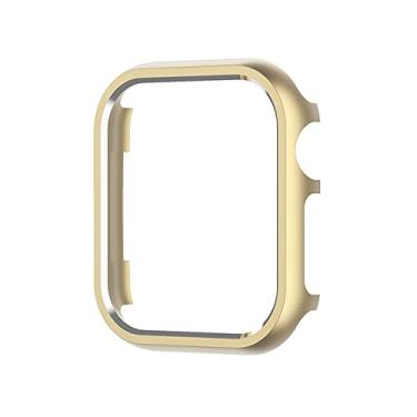 Imagem de My Pretty Strap XOXO Capa para Apple Watch 38/40/41/42/44/45/49 mm, Aço Inoxidável Metal Dourado para Mulheres (44 MM, Ouro Prosseco)