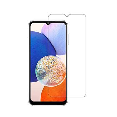 Imagem de UPONEW Película protetora de tela de vidro temperado para Samsung Galaxy A14 5G - [Pacote com 2] [Antiarranhões] para Samsung Galaxy A14 5G Protetor de tela de vidro temperado de alta transparência