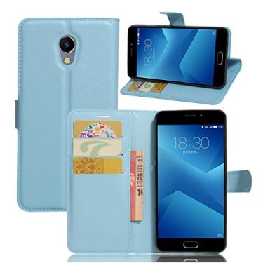 Imagem de Capa carteira MEIZU M5 Note, capa carteira flip de couro PU premium com compartimento para cartão, suporte e fecho magnético [capa interior à prova de choque de TPU] Compatível com MEIZU M5 Note
