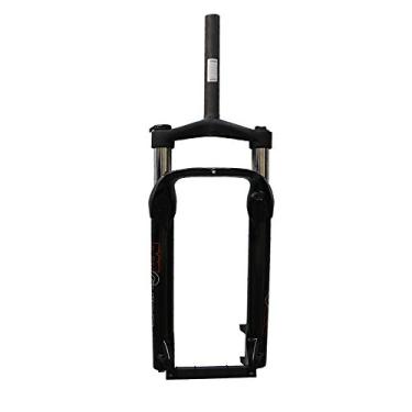 Imagem de Syvrac Garfo de neve para bicicleta RST MTB Mountain 66.0 cm Garfo de bicicleta gordo Garfos mecânicos Garfos de suspensão de travamento de liga de alumínio com encaixe de 10 cm para pneu de 10 cm,
