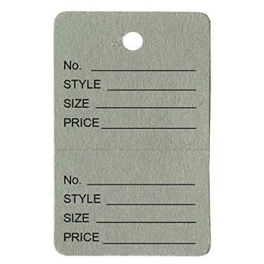 Imagem de 500 etiquetas de recibo/preço colorido sem fio, com caneta fácil de rasgar (congestão/comercialidade/roupas/joias/lavanderia/vendas) – , Cinza, 1 3/4 x 2 7/8 (44x73mm)