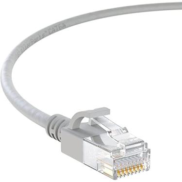 Imagem de InstallerParts Cabo Ethernet CAT6A Cabo fino UTP inicializado 1,5 FT (pacote com 10) - Cinza - Série Profissional - Cabo de rede de 10Gigabit/seg/Internet de alta velocidade, 550MHZ, 28AWG