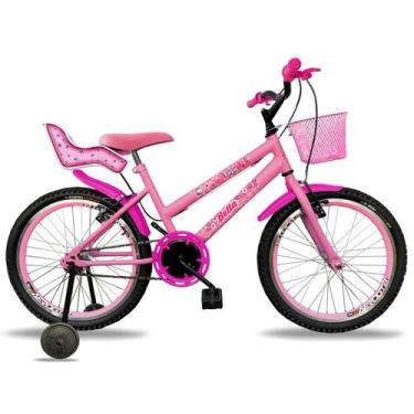 Imagem de Bicicleta Infantil Aro 20 Bicicleta De Feminina Menina  Com Cadeirinha