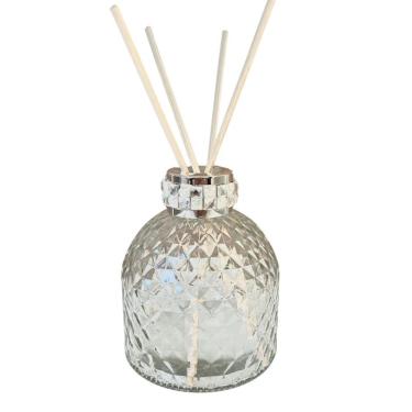 Imagem de Difusor decorativo branco de vidro com detalhe pedrarias