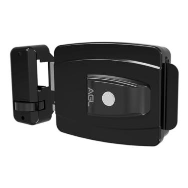 Imagem de Fechadura mini ajustá simples 12v interna c botão preta AGL