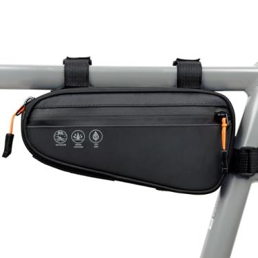 Imagem de NDakter Bolsa pequena para guidão de bicicleta, bolsa forte para barra transversal de mountain bike, bolsa frontal para cesta de bicicleta de estrada