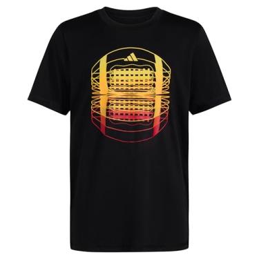 Imagem de adidas Camiseta masculina de manga curta Aeroready Feel Free Bos, Novo futebol preto, G-GG