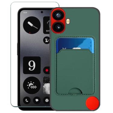 Imagem de Covthch Capa compatível com CMF Phone 1 com protetor de tela CMF Phone 1 Phone Case Nothing CMF Phone 1 2024 16.9 cm [capa carteira com suporte para cartão de crédito borracha de silicone fina fina] -