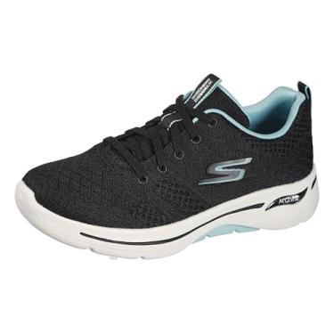 Imagem de Skechers Tênis feminino Go Walk Arch Fit Unify, Preto/Aqua, 40