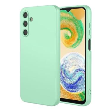 Imagem de EUAGVQY Capa para Galaxy A34 5G Samsung A34 5G, capa de silicone líquido com proteção total forro de microfibra macia antiarranhões à prova de choque para Samsung Galaxy A34 5G, Matcha