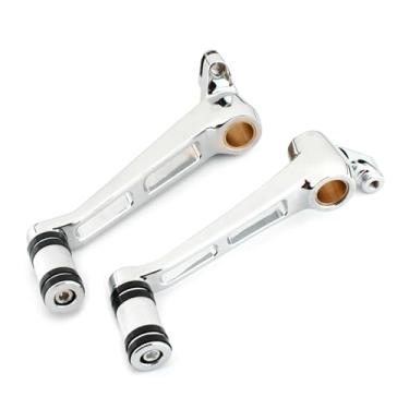 Imagem de FINMOKAL Alavanca de mudança de dedo do pé do calcanhar cromada alavanca de braço de freio para Harley V-Rod Muscle 2002-2017 Night Rod VRSC 2007-2017