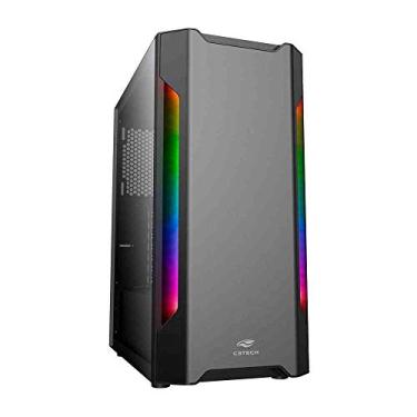Imagem de Gabinete Gamer C3Tech MT-G680SBK, Mid Tower, lateral em Vidro, Fitas de Led RGB frontais, Toolless, Organizador de cabos, Filtro anti-poeira, Compativel com Placa-Mãe ATX, Micro ATX, ITX, Preto