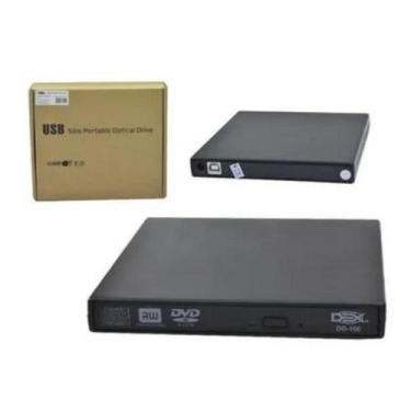 Imagem de Gravador Leitor Cd Dvd Driver Notebook PC Externo Slim Pc Usb 2.0 Dex 