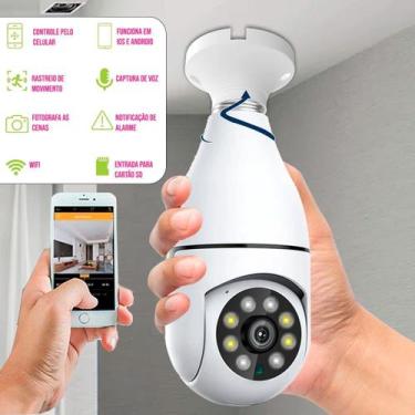 Imagem de Câmera Ip Segurança Espiã Noturna Wifi Sensor 360 Panorâmica - BELLATO