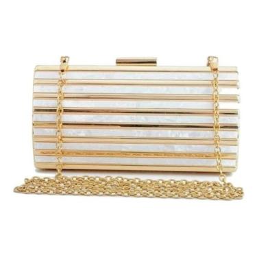 Imagem de Bolsa Clutch Festa Casamentos Madrinha Moderna - NicBolsas, Ivory