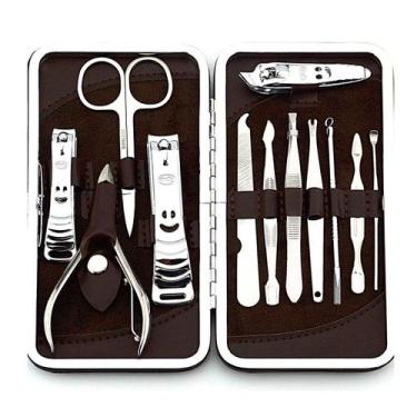 Imagem de Conjunto de Unha Profissional para Manicure e Pedicure com 12 Peças - 