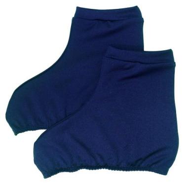 Imagem de Polaina Cobre Botas Capa Para Patins Patinashow Azul Marinho, M