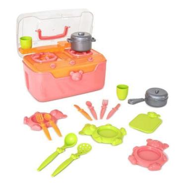 Imagem de Fogão De Brinquedo Maleta Conjunto Cozinha Com Acessórios - Roma Jense