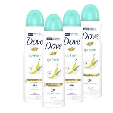 Imagem de Kit 4 Desodorantes Antitranspirante Aerosol Dove Go Fresh Pera e Aloe 