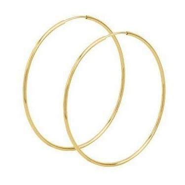 Imagem de Brincos Feminino Grande Argola Jóia Ouro 18k 750 - RD Magazine