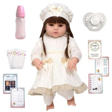 Imagem de Bebê Reborn Menina Princesa Baby Alive 13 Itens Pode Molhar - Cegonha 