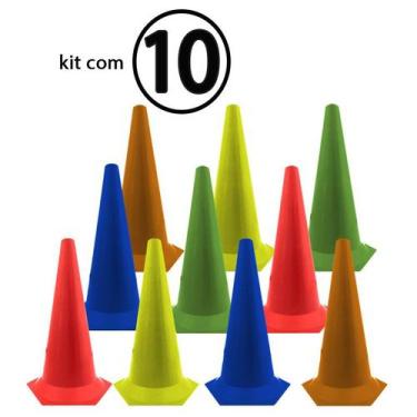 Imagem de Kit C/ 10 Unidades Cone Agilidade 50cm Rythmoon