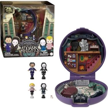 Imagem de Polly Pocket, Conjunto de Coleção Addams Family Collector Compact com 5 Micro Bonecos d...