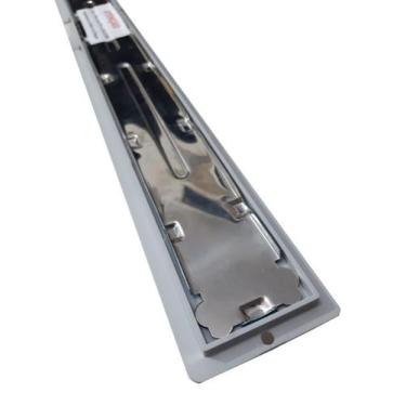 Imagem de Ralo Linear Invisível Sifonado 5x70 Banheiro modelo Porcelanato - Fico