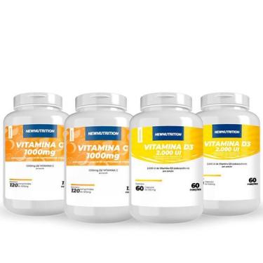 Imagem de Combo 2 Vitamina C 1.000Mg 120 Comprimidos + 2 Vitamina D3 2.000Ui 60 