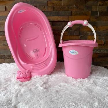 Imagem de Banheira de Bebe 22 Litros Com Balde Ofurô 11 Litros e Saboneteira tam