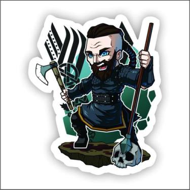 Imagem de Adesivo Sticker Vinil Impermeável Vikings Ragnar Lothbrok - EMPIRE GAM