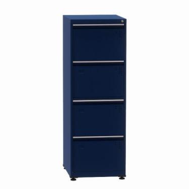 Imagem de Arquivo de Aço com 04 Gavetas Econômico Pandin 1,36 m Azul Del Rey