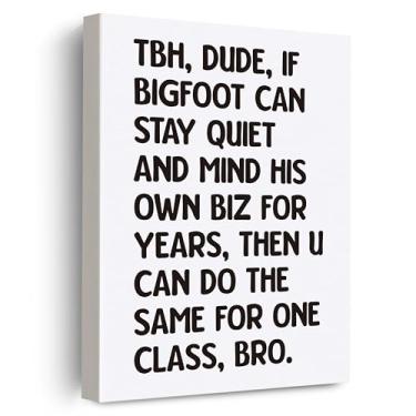 Imagem de EVXID Engraçado High Middle School Decoração de parede em tela pôster pintura arte de parede matemática inglesa decoração de sala de aula preto e branco decoração de sala de aula arte impressa