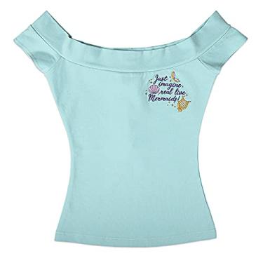 Imagem de Stitch Shoppe by Loungefly Camiseta feminina Disney Stitch Shoppe Peter Pan Mermaid Emboridered Dizzy Fashion, Várias cores, Small
