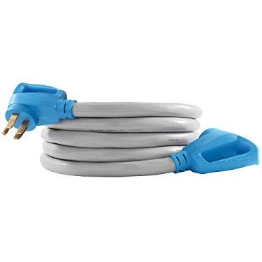 Imagem de Camco Cabo de extensão 55443 para veículo elétrico de 50 Amp com alças PowerGrip, 15 pés - fornece comprimento necessário para conexões de veículos elétricos de 50 Amp a tomadas de energia distantes