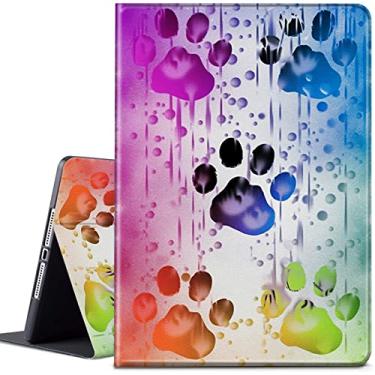 Imagem de CGFGHHUY Capa para Galaxy Tab A9 Plus, leve, protetora, de couro PU, com suporte inteligente com hibernação automática para tablet Samsung Galaxy Tab A9 Plus 2023 11 polegadas - patas de cachorro em