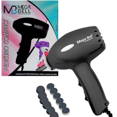Imagem de Pedicuro Compact Mega Bell Profissional Motor de Lixar Pé, Preto, 110V