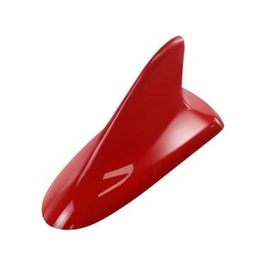 Imagem de Hbxdeco Antena de barbatana de tubarão de carro, antena falsa de teto automotivo apenas para decoração, antena decorativa de veículo montada na parte superior, acessórios externos universais de carro