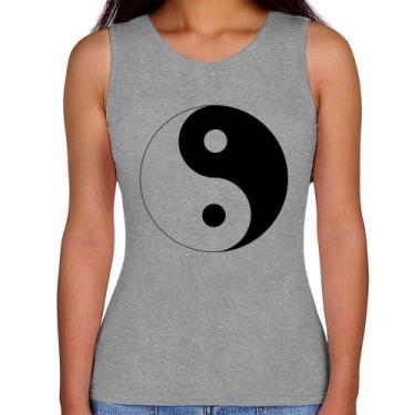 Imagem de Regata Feminina Yin-Yang - Foca na Moda, Cinza, GG