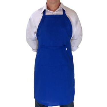 Imagem de KIT 10 pçs Avental Com Bolso Oxford Poli Cores - Armarinho Neves, Azul