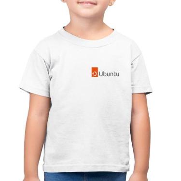 Imagem de Camiseta Algodão Infantil Ubuntu Linux - Foca na Moda, Branco, 6