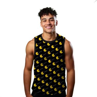 Imagem de Camiseta Algodão Regata Verão Estilo Moda Praia Jogo Pac Man Game 343 