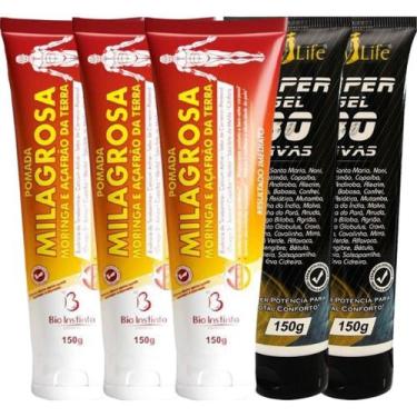 Imagem de Kit 3 Pomada Massageadora Milagrosa 150g + 2 Super Gel 30 Ervas 150g -