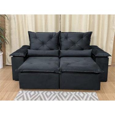 Imagem de Sofá Retrátil Reclinável Athenas 2m Preto - Atenas